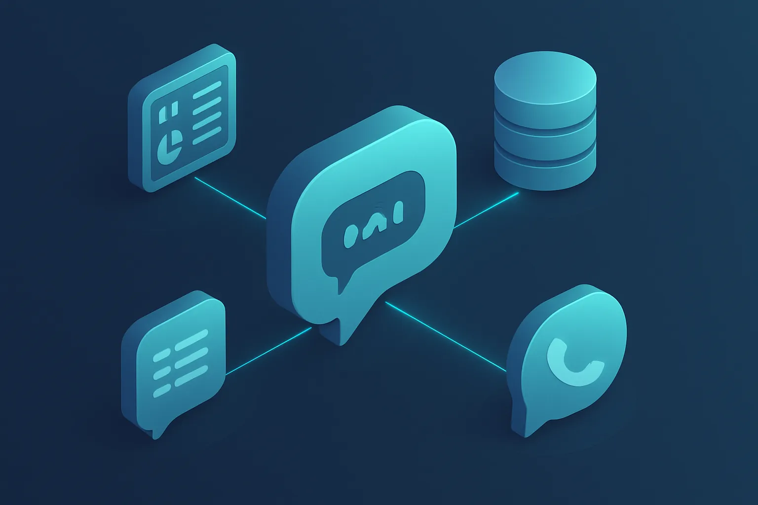 Arquitectura de un chatbot con IA conectado a CRM, ERP y WhatsApp Business