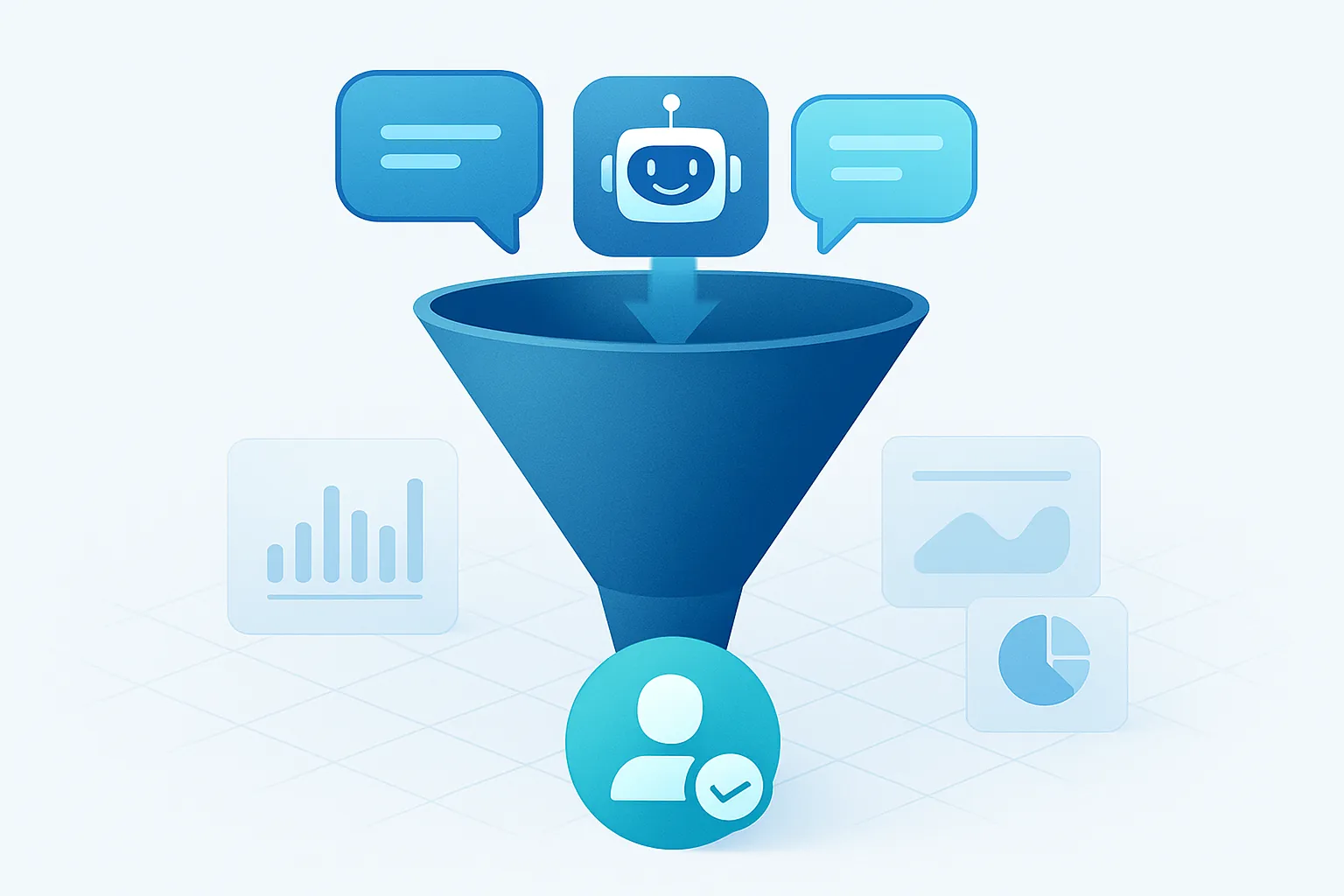 Chatbot de inteligencia artificial calificando un lead de ventas en tiempo real