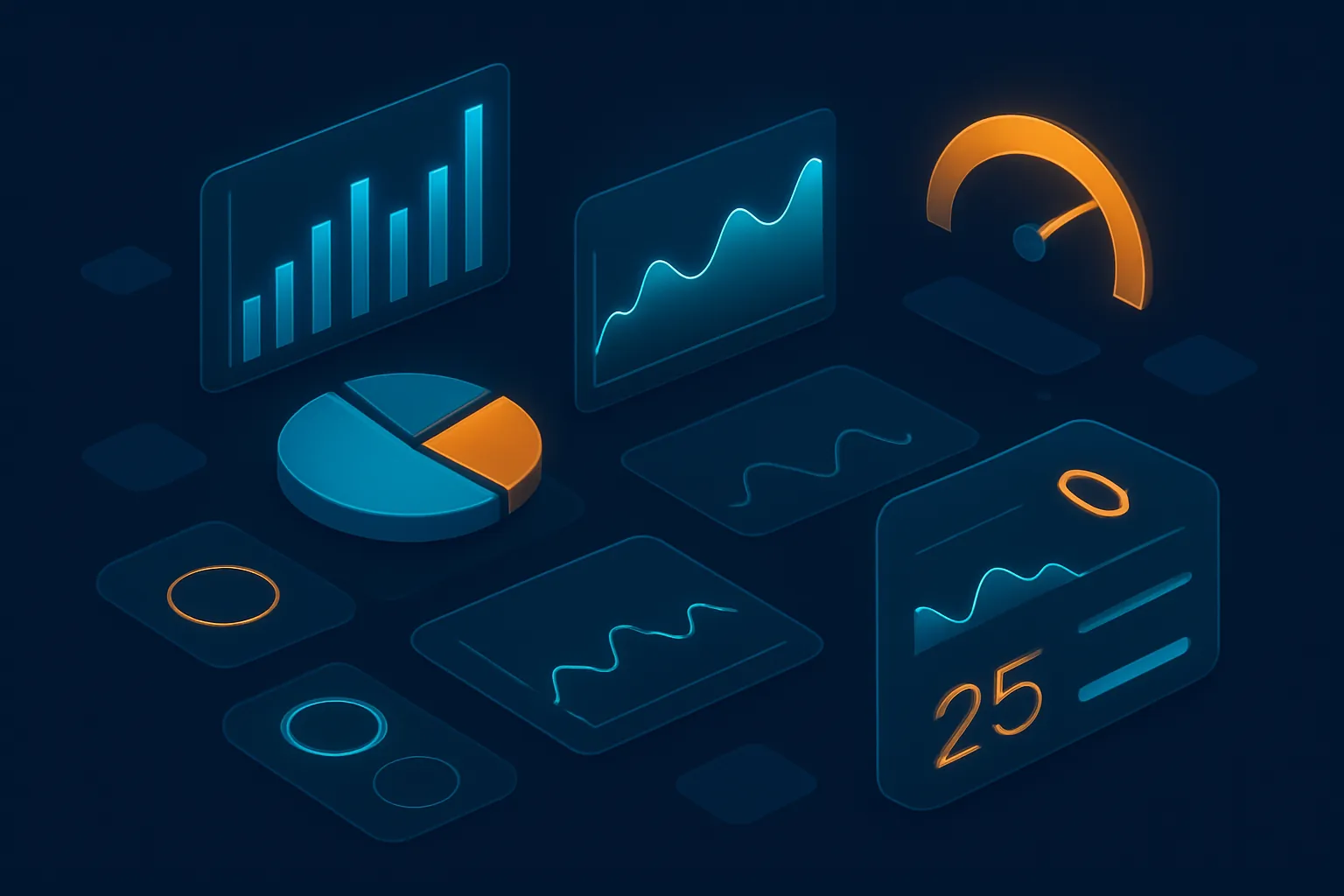 Visualización de analítica en tiempo real con gráficas, indicadores y KPIs