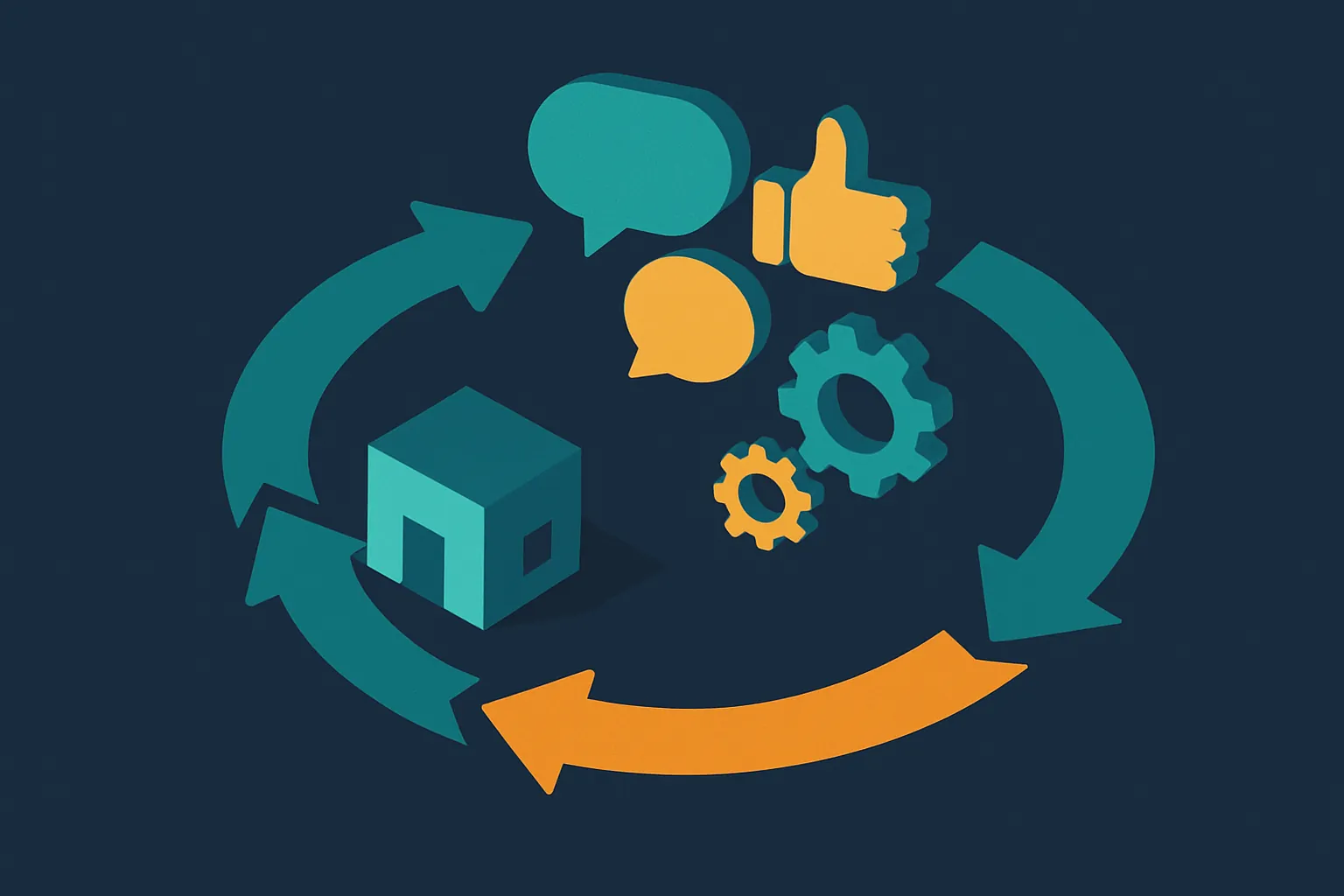 Ciclo de construir, medir y aprender con retroalimentación de usuarios
