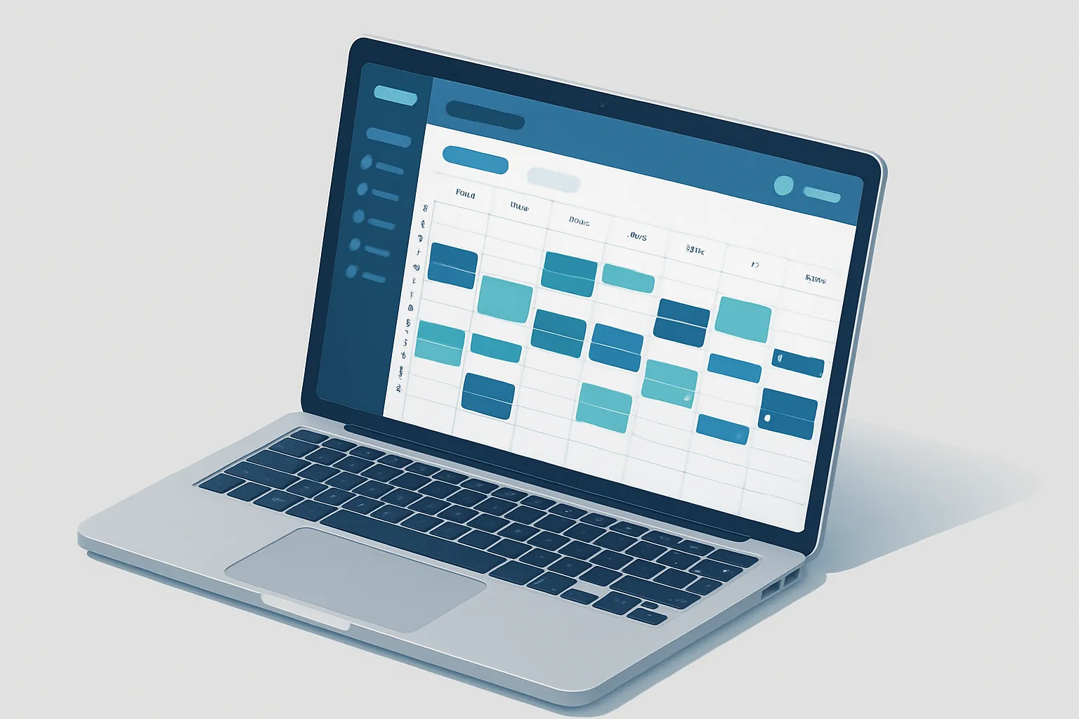 Panel de control mostrando la agenda semanal de varios profesionales con citas confirmadas, pendientes y canceladas