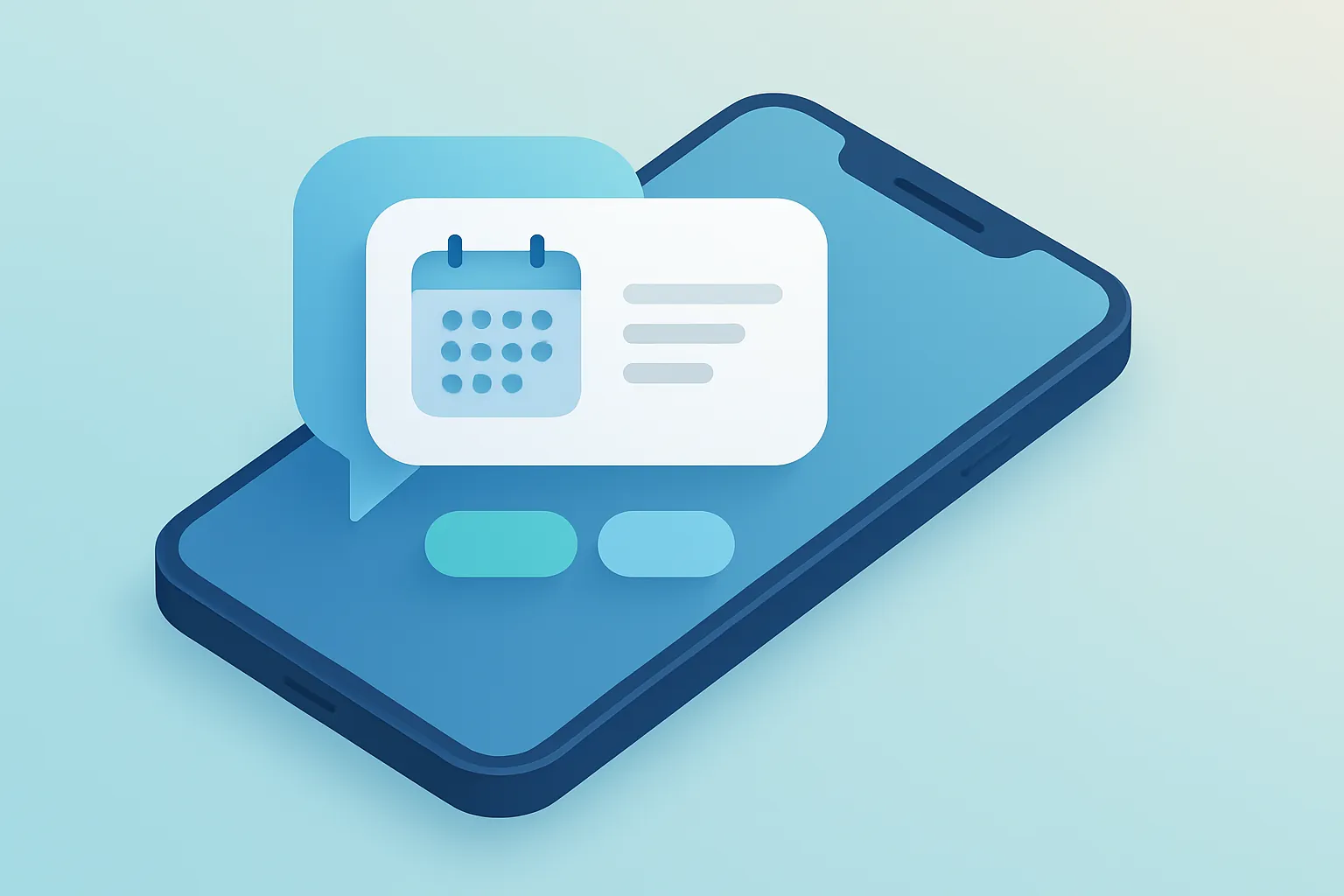 Teléfono mostrando un recordatorio automático de cita por WhatsApp con opción de confirmar o reagendar